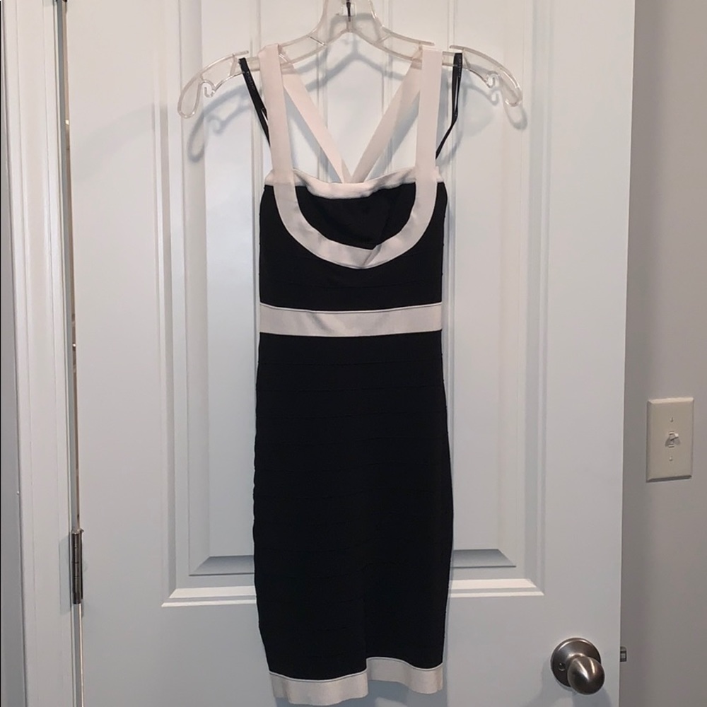 Black Bandage BeBe Dress